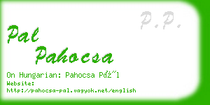 pal pahocsa business card